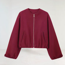 Damen Langarm Übergangsjacke | Gekürzte Passform – Rot
