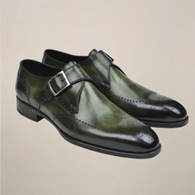 Theodore | Einzelschnalle Mönchsgurt Schnallenschuhe – Grün