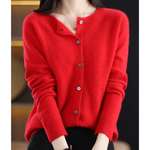 Olivia - Cardigan aus weicher Kaschmirwolle – Rot