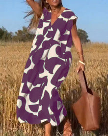 Kendall - Lässiges Abstract Kleid – Lila