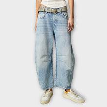 Anett | Locker sitzende Komfort-Jeans – Azurblau