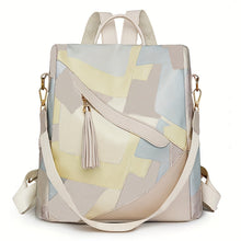 Vinika – Karierter Rucksack MIT Diebstahlschutz – Beige