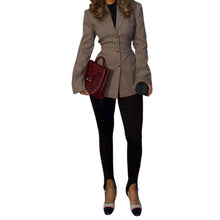 Athena - Taillierte Karojacke, Schneiderstil – Braun