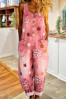Wenara - Geblümter Jumpsuit – Rosa