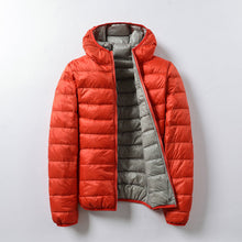 Leichte und thermische Pufferjacke Unisex - Nordika – Orange mit Grau