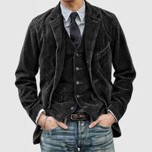 Adam™ | Vintage-Blazer und Weste – Schwarz