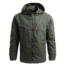 Leichte Dünne Softshelljacke mit Kapuze für Herren | Ideal für den Winter – Grün