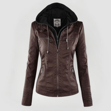 Norlina | Stilvolle Lederjacke mit Thermofutter – Braun