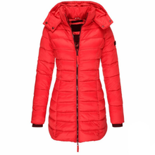 Elisa - Die beste und gemütlichste Daunenjacke mit Kapuze und Reißverschluss – Rot