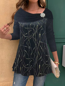 Zulikha – Elegantes Langarm-Oberteil – Schwarz
