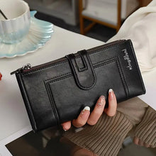 Hinina – Lederbrieftasche Mit Doppeltem Reißverschluss – Schwarz
