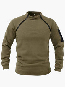 Serge | Warmer Fleecepullover – Olivgrün