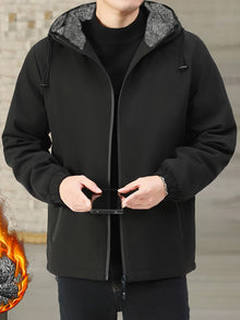 Oumar – Langarmjacke MIT Reißverschluss – Schwarz