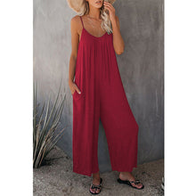 Allira | Lose ärmellose Jumpsuits – Rot
