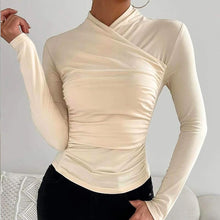 Lexi® | Klassisches Top mit Kreuzausschnitt – Beige
