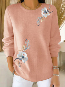 Meyla – Eleganter Langarmpullover – Rosa