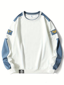 Lässiger Baumwolle Fleece Sweatshirt für Männer | Perfekt für den Alltag – Weiß
