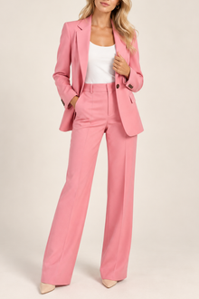 Danyela – Set Aus Blazer Und Hose Mit Geradem Bein – Rosa