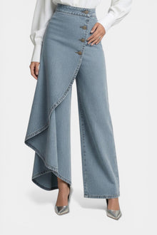 Marites - Sculpt-Jeans mit Hoher Taille – Hellblau