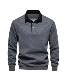 Farouk - Polo Hemd Für Stilvolle Lagenlooks – Grau