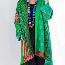 Damen Jahrgang Mehrfarbig Strickjacke | Lässig – Grün