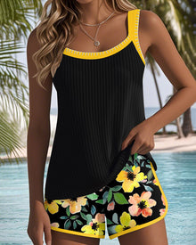Elena | Zweiteiliges Elegantes Tankini-Set – Gelb