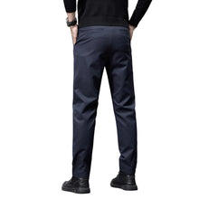 Couture - Freizeit-Slim Gerade-Hosen mit dickerem Material – Marineblau