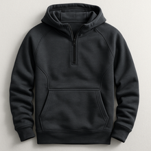 Kennet – Langarm-sweatshirt MIT Kapuze Und Viertelreißverschluss – Grau