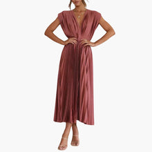 Elegantes Midikleid mit V-Ausschnitt - Damen Abendmode Farfetch – Rosa Rot