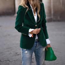 Lyliane - Bequeme Damenjacke mit Knöpfen – Grün