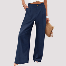 Helen - Lässige Hose mit weitem Bein für Damen – Blau