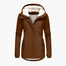 Gefütterte Winterjacke mit Kapuze für Herren – Khaki