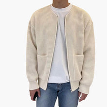 Daniel | Trendige Strickjacke – Off Weiß