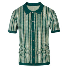 Atmungsaktive Herren Chevron Poloshirt mit Knopfleiste – Julian – Waldgrün