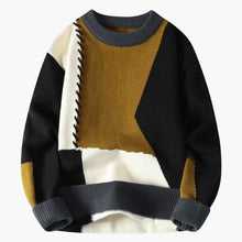 Sander™ | Patchwork-Pullover – Braun/Schwarz