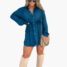 Amelie | Set mit stilvollem Top und Shorts – Blau