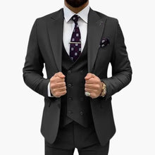 Herren Anzug dreiteilig mit Slim Fit für jede Saison – Schwarz