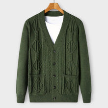 Amedeo - Strick-Cardigan – Grün