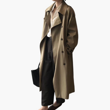 Damen Trenchcoat mit Reverskragen und Doppelknöpfen – Khaki