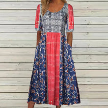 Jenna | Rundhals Boho-Kleid – Multicolor3
