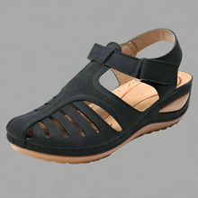 Hanna | Orthopädische Sandale mit Hallux-Valgus-Unterstützung – Schwarz