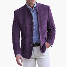 Knopfverschluss Jacke für Herren – Lila