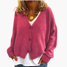 Gwen – Langärmelige Strickjacke – Rosa