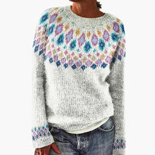 Gestrickter Pullover für Damen – Weiß