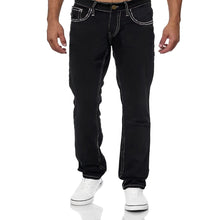 Stefan - Lockere, gerade Stretchjeans für Herren – Schwarz