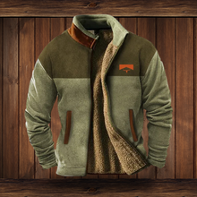 Outdoor Fleece Jacke | Warm Gefüttert | Weiche Struktur | Ideal für Abenteuer – Grün