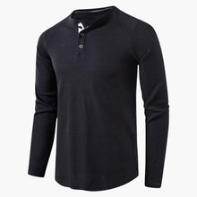Erik | Klassisches Langarm-T-Shirt – Schwarz