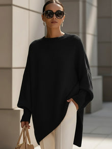 Ayesatu - Oversize Pullover MitLockerer Passform – Schwarz