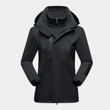 Maja | Damen Warme Winterjacke mit Kapuze – Schwarz