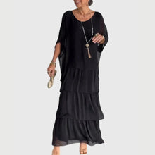 Maja | Damen Boho Geschichtetes Maxi Shorts Kleid – Schwarz